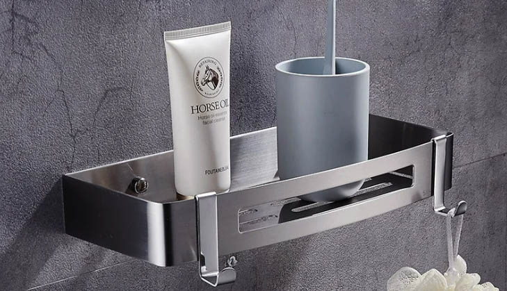 Сияние в каждом детале, выбирайте глянцевые полки для ванны из нержавейки
