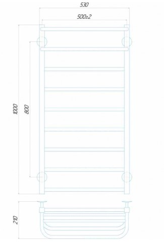 Водяна рушникосушарка Deffi Lux Hotel П9 LH 100.50.9 ВР
