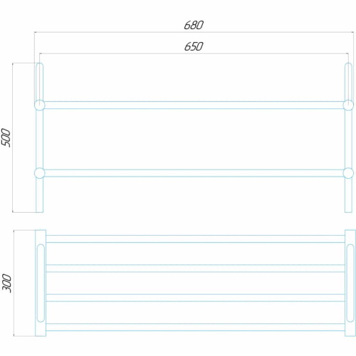 Сушка для обуви Deffi 500х650 PdV 50.65 чертеж