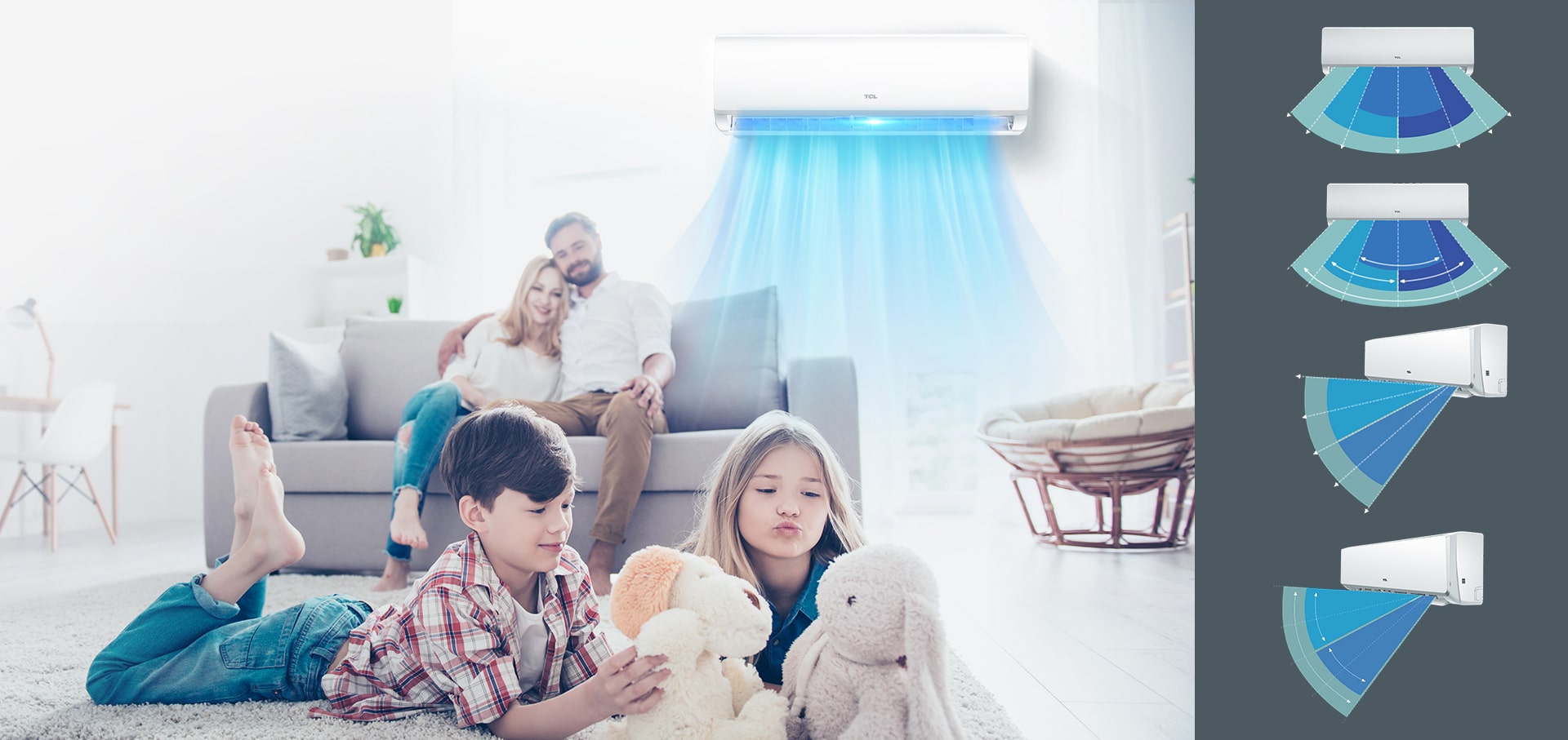 Кондиционер TCL XP автоматический привод жалюзи