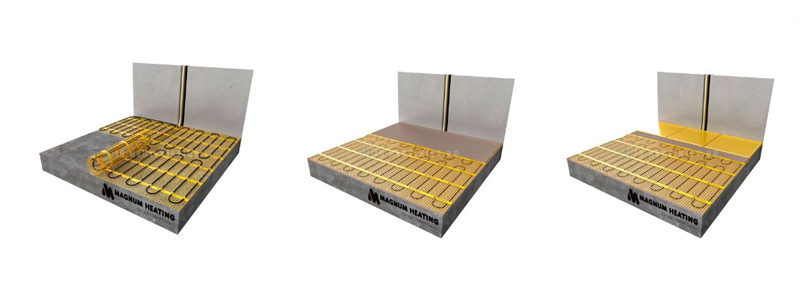 Приклад монтажу нагрівального мату Magnum Heating