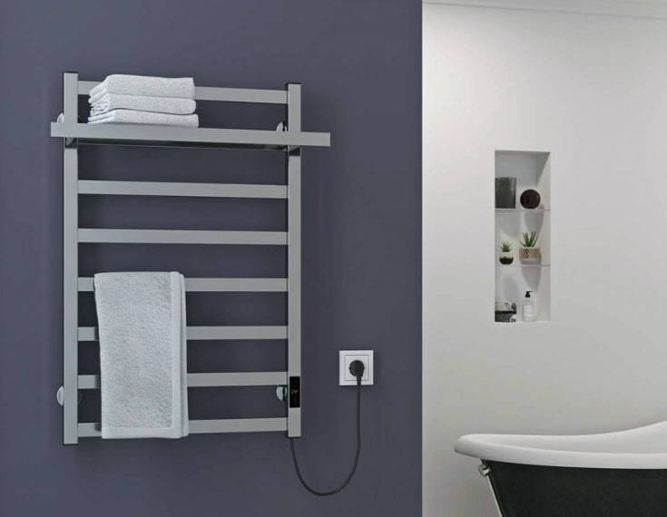 Розумний комфорт у ванній, електрорушникосушка з таймером і прихованим монтажем